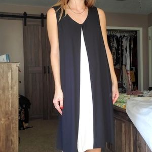 A-line Minimalist Contemporary Tuxedo Dress